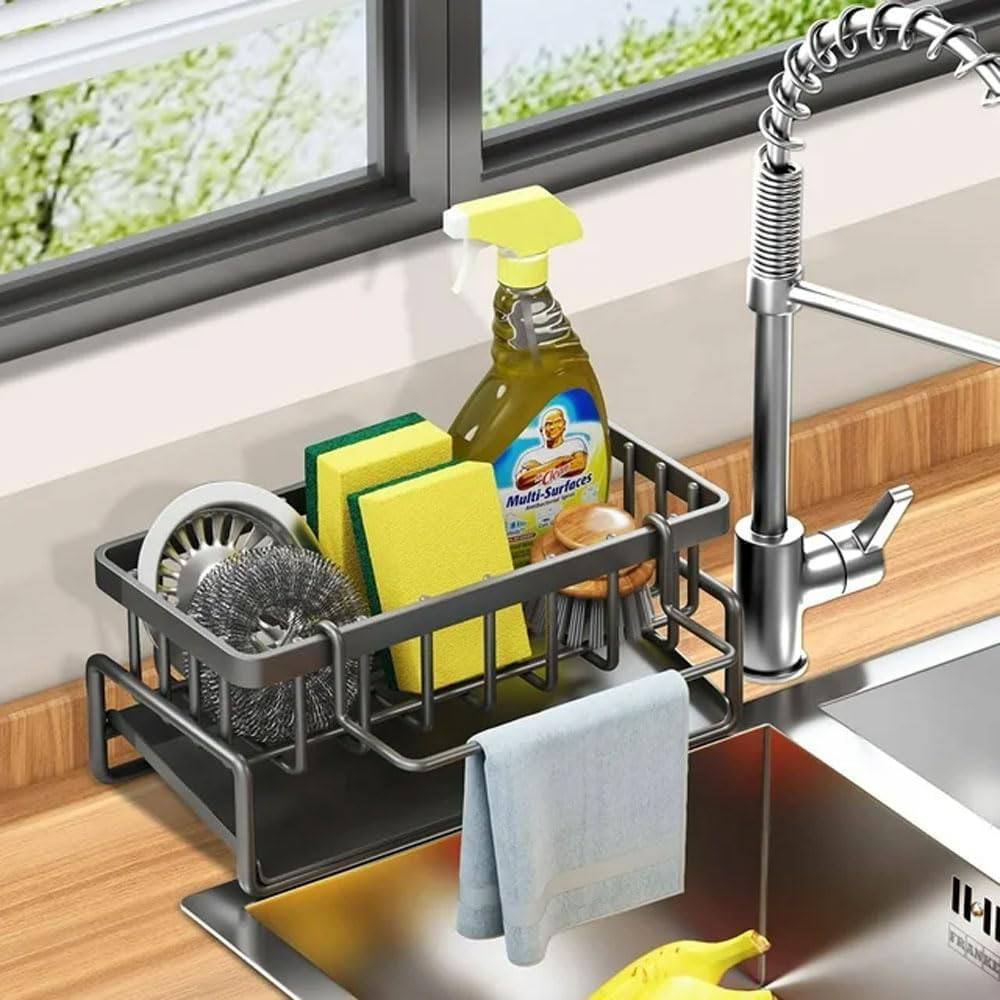 metal sink draining rack
