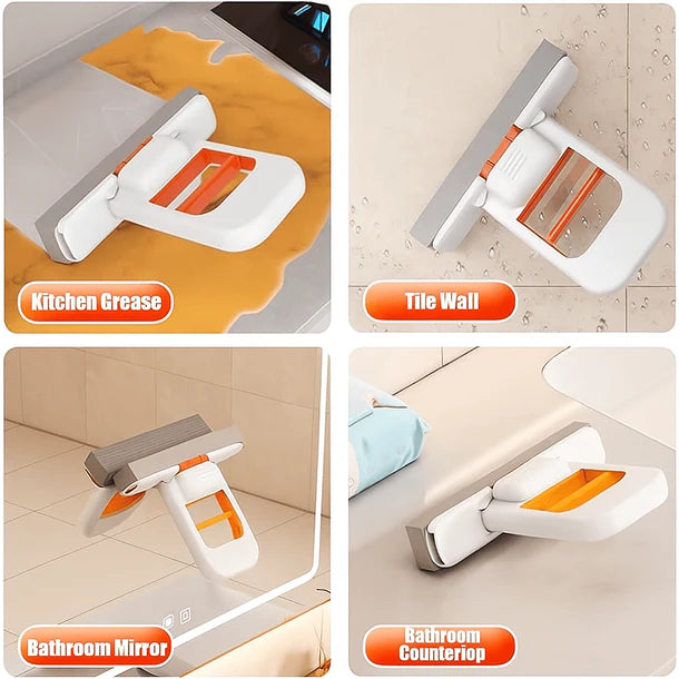 Aider Mini Foldable Sponge Mop for Wet & Dry Cleaning (Pack Of 2)