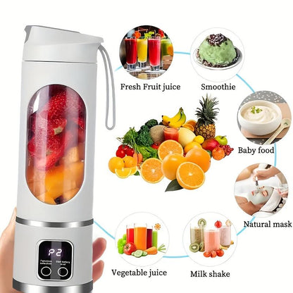 Portable Rechargeable Blender - USB Juicer for Fresh Smoothies & Shakes