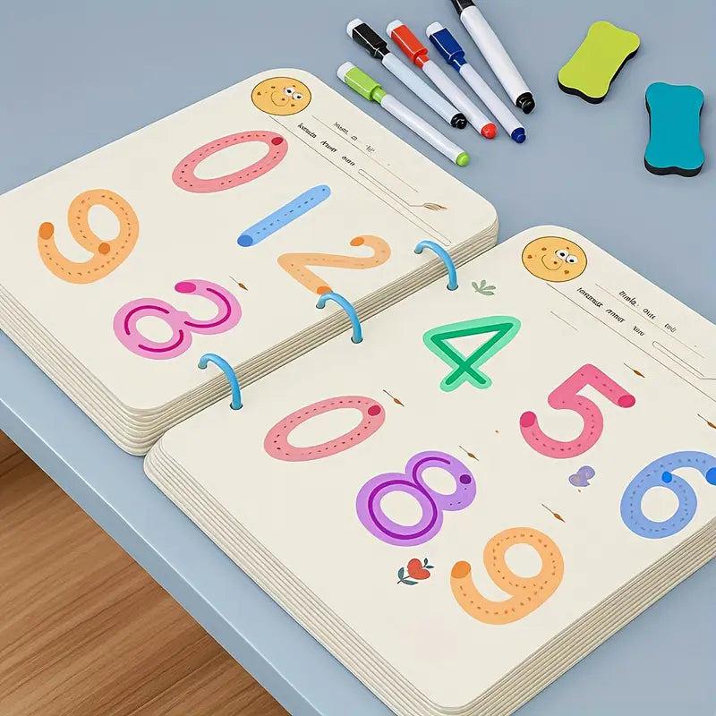 Aider Hand Writing Pen Control Training Practice Book 64 page | Magical Tracing Workbook Set | Preschool Educational Reusable Learning Book For Kids