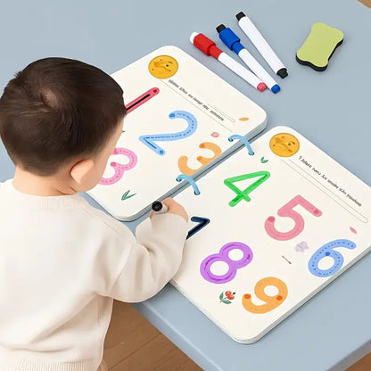 Aider Hand Writing Pen Control Training Practice Book 64 page | Magical Tracing Workbook Set | Preschool Educational Reusable Learning Book For Kids