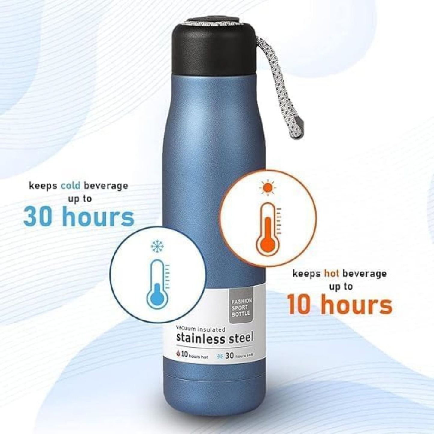 Aider Premium 550ml Insulated Steel Bottle – Keeps Drinks Ice Cold for 24 Hours