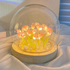 LED Tulip Flower Dome Night Light – Romantic Glass Lamp for Bedroom & Home Décor