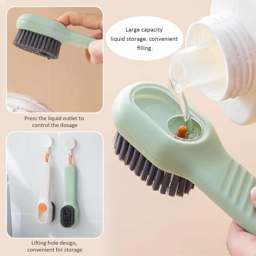 Liquid Dispensing Shoe Cleaning Brush