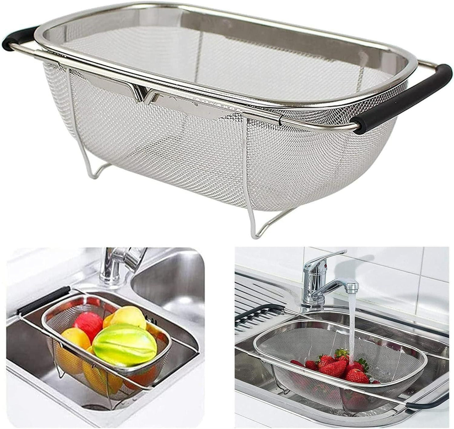 Stainless Steel Colander – Oval Shape (Big Size)