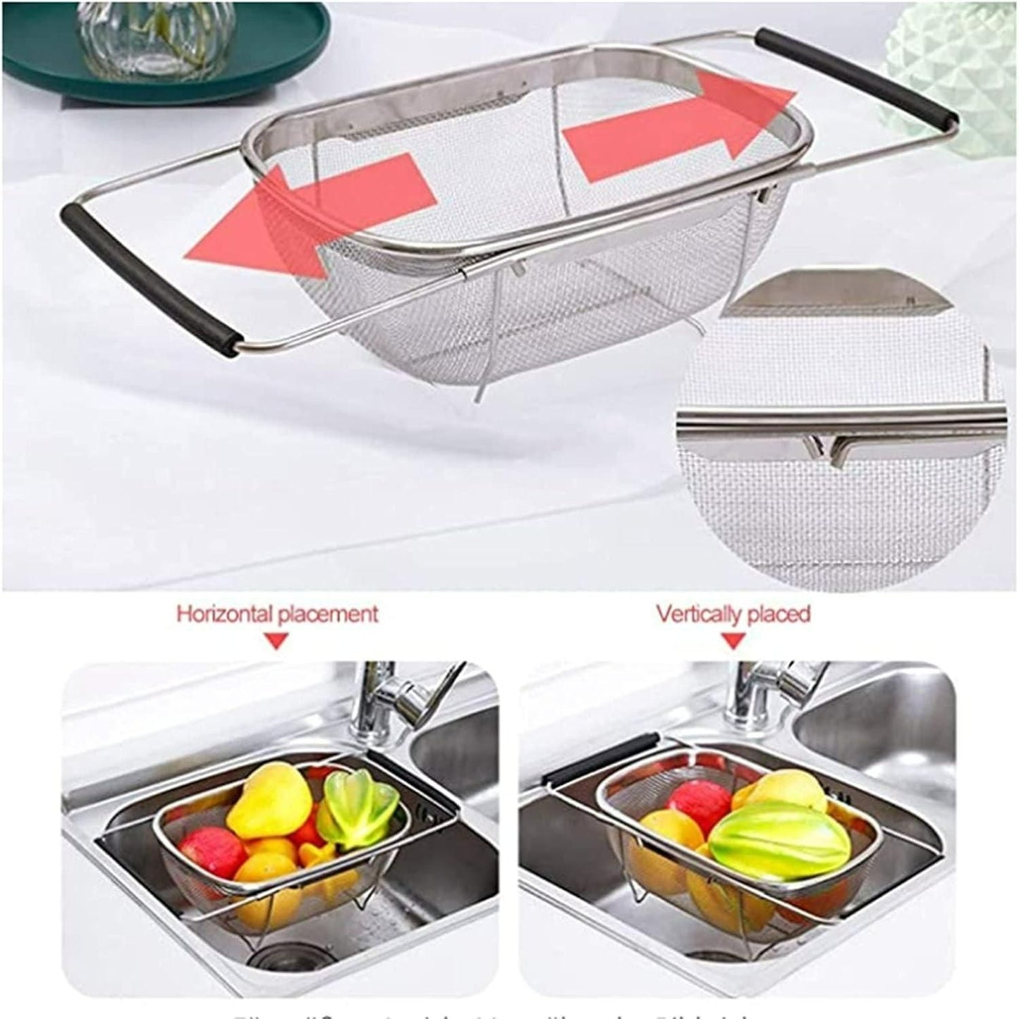 Stainless Steel Colander – Oval Shape (Big Size)