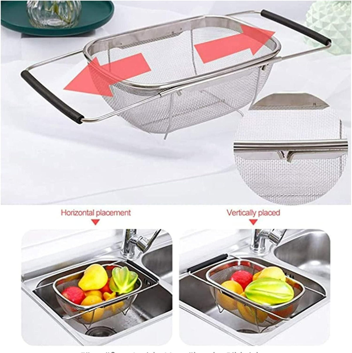Stainless Steel Colander – Oval Shape (Big Size)