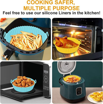 Reusable Air Fryer Silicone Liners - Non-Stick, Easy Clean (Buy 1 Get 1 Free)