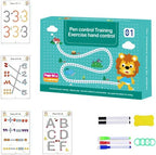 Aider Hand Writing Pen Control Training Practice Book 64 page | Magical Tracing Workbook Set | Preschool Educational Reusable Learning Book For Kids