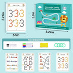 Aider Hand Writing Pen Control Training Practice Book 64 page | Magical Tracing Workbook Set | Preschool Educational Reusable Learning Book For Kids