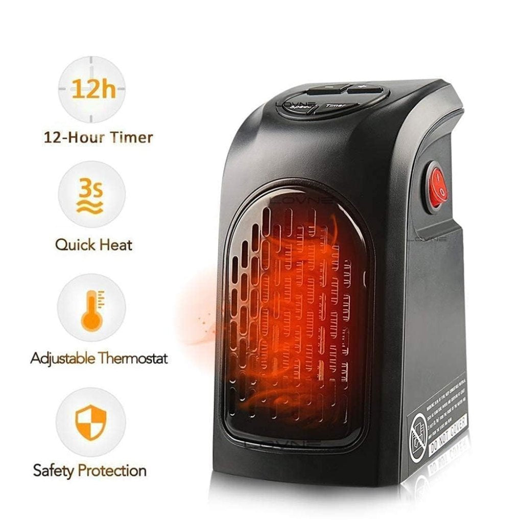 Handy Plug-In Mini Room Heater 400W | Instant Heat for Home & Office
