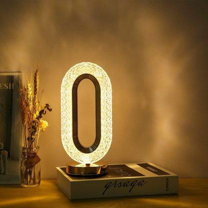 Luxury Oval Crystal LED Table Lamp For Home Decor