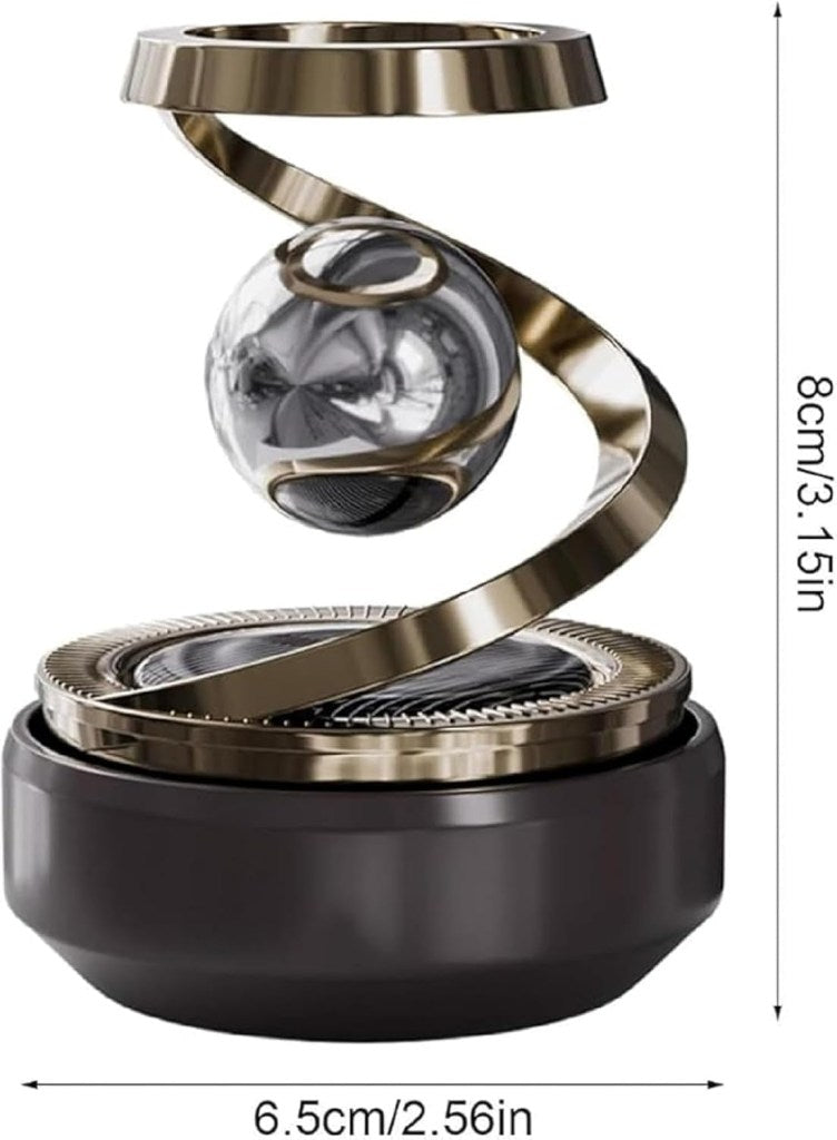 Solar Rotating Car Air Freshener – Refillable Dashboard Diffuser