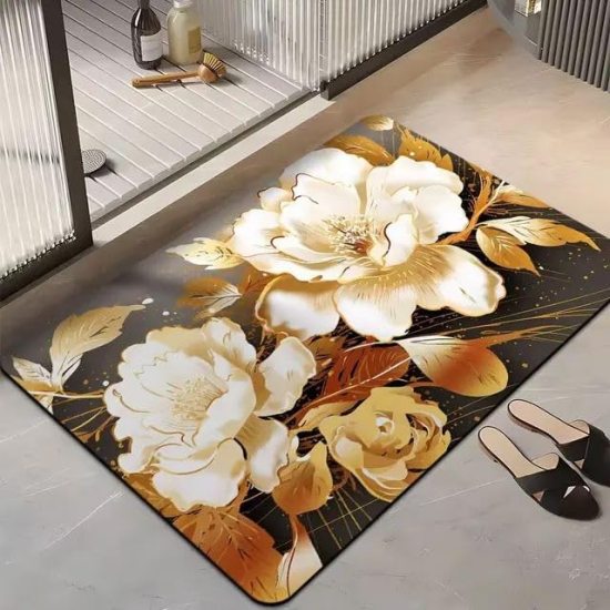 square water absorbing bathroom mat 