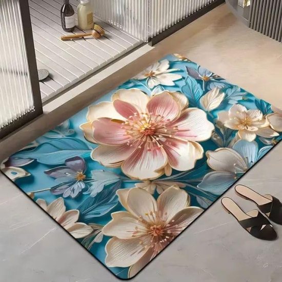 Aider Square 5D Anti-Slip Water Absorbing Bathroom Mat