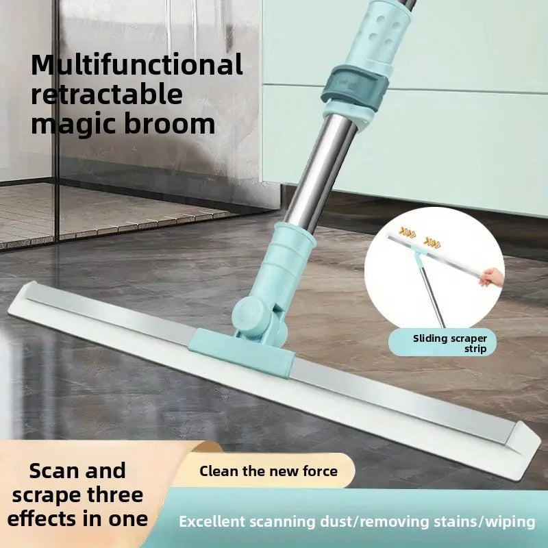 Aider Silicon Magic Broom Floor Wiper Long Handle 180° Rotate