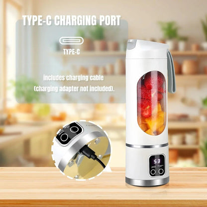 Portable Rechargeable Blender - USB Juicer for Fresh Smoothies & Shakes