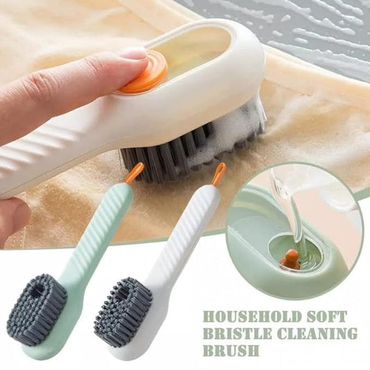Dispensing Scrubber with Handle Shoe Brush- Pack Of 2